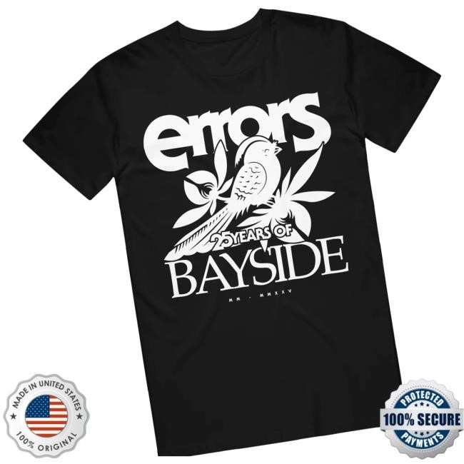 Bayside Official Merch Errors Anniversary Black Basketball Jersey