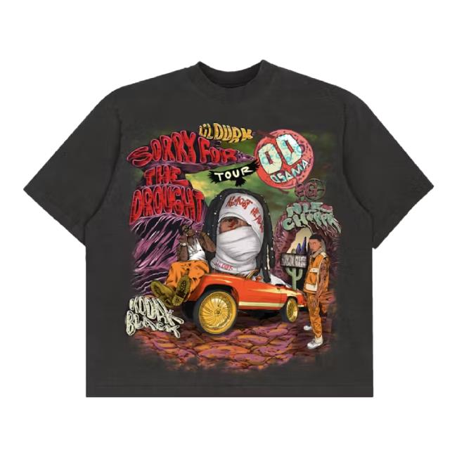 Original Lil Durk Sorry For The Drought Tour T-Shirt Black Lil Durk Shop