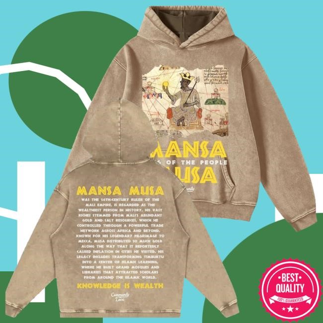 Community Love Merch Store Cl Mansa Musa Acid Wash Tee