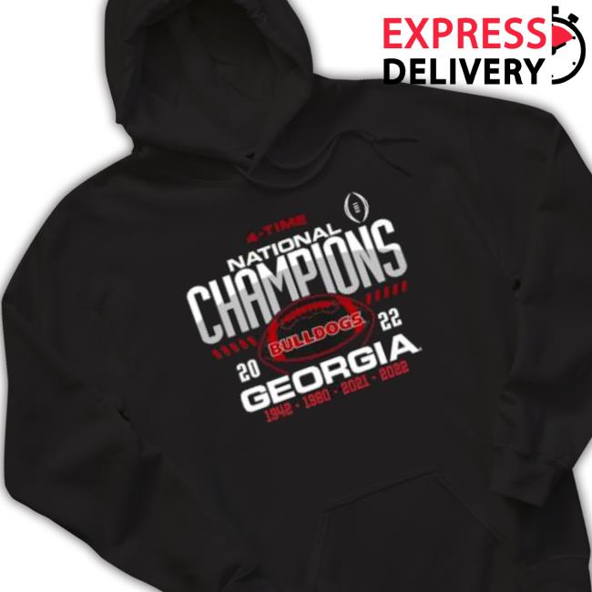 Georgia Bulldogs 2022 Four-Time College Football National Champions Long Sleeve Shirt