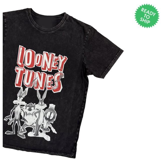 Official House Of Merch Merch Shop Looney Tunes Unisex Stone Wash Classic Shirt Official Looney Tunes Unisex Stone Wash Long Sleeve Shirt