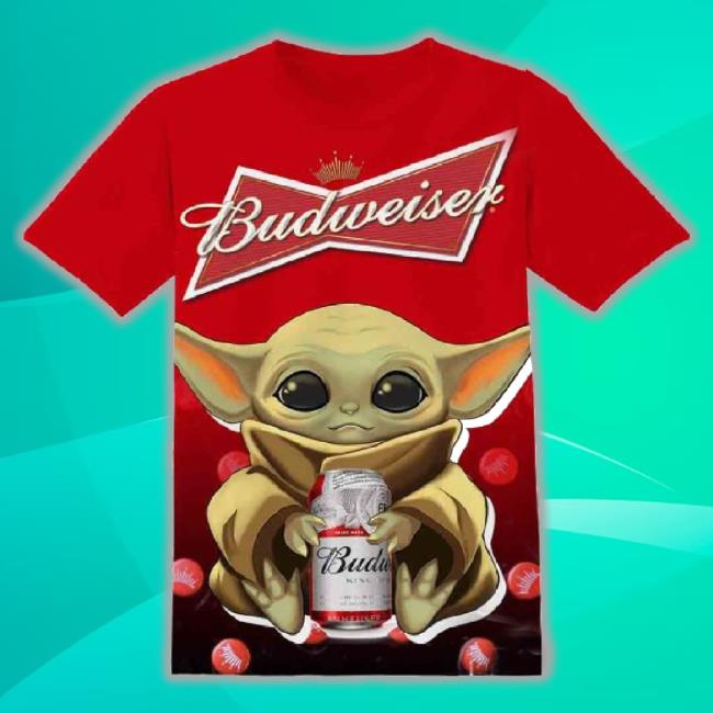 Budweiser Star Wars Yoda 3D T-Shirt ,All Over 3D Printed Shirt