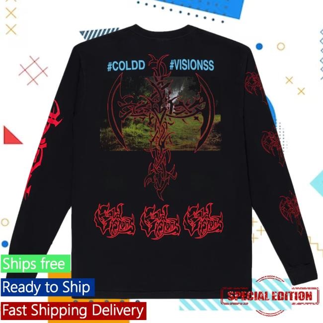 Official Eucoldvisions Merch Forest Crime Cold Visions Black Long Sleeve Hoodie