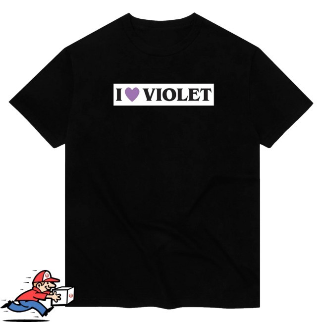 Official Lo-Fi Store Merch I Love Violet Sweatshirt Black