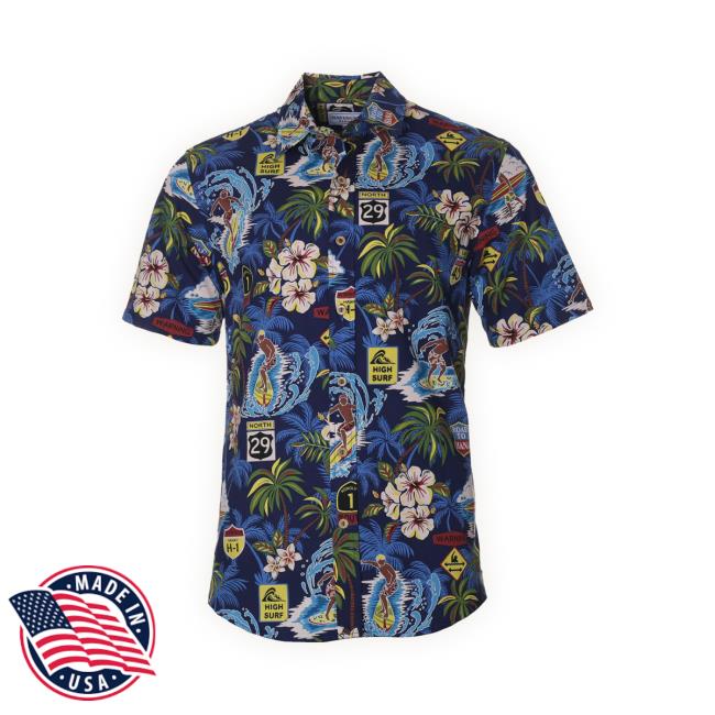 High Surf Button-Up Collar Aloha Shirt