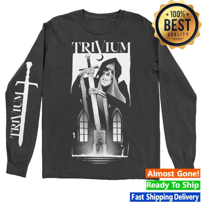 Trivium Merch Skeleton Sword Long Sleeve Shirt