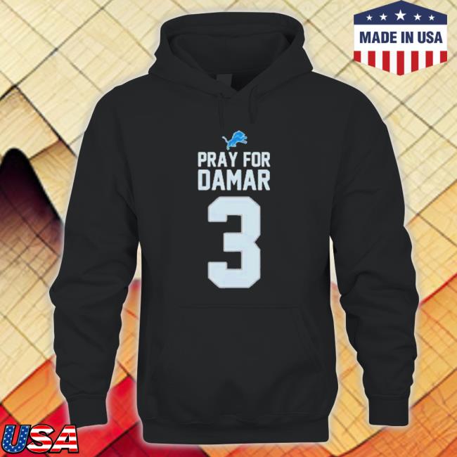Official Detroit Lions One Pride Pray For Damar 3 Tee Shirt Official Detroit Lions One Pride Pray For Damar 3 Hooded Sweatshirt