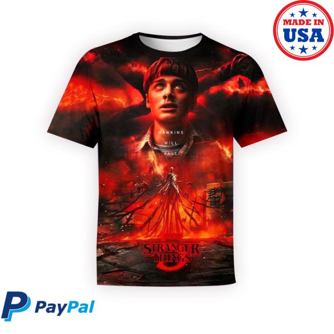 Teeruto Stranger Things Hawkins Will Fall All Over Print New Shirt