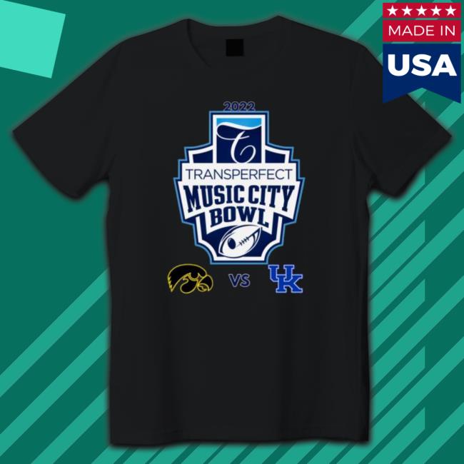 Official Iowa Hawkeyes Vs Kentucky Wildcats 2022 Transperfect Music City Bowl Long Sleeve Shirt