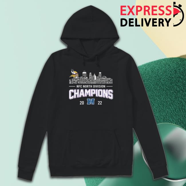 Minnesota Vikings Player Names Skyline Nfc North Division Champions 2022 Hoodie