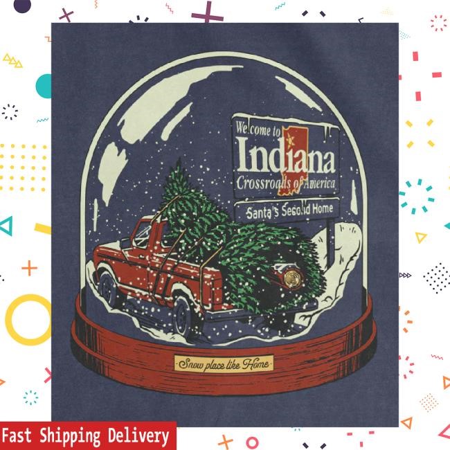 United State Of Indiana Merch Snow Place Like Home Shirt