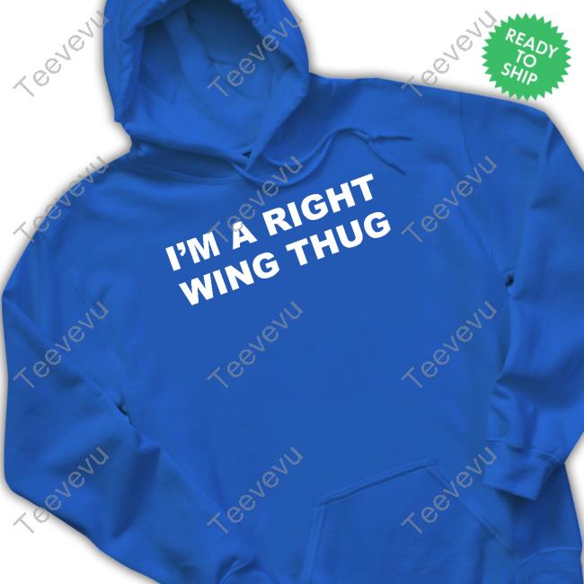 Tommy Robinson Wearing I'm A Right Wing Thug Hoodie