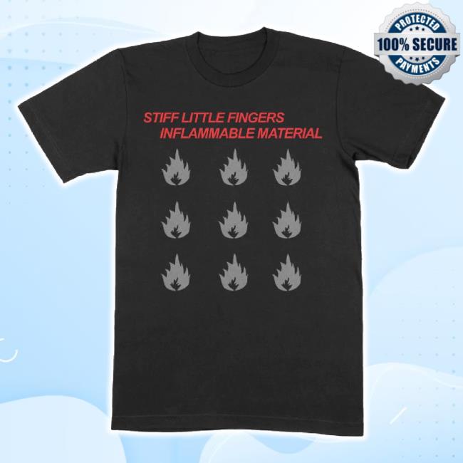 Trending Stiff Little Fingers Merch Store Inflammable Material Sweaters Black Stiff Little Fingers Shop