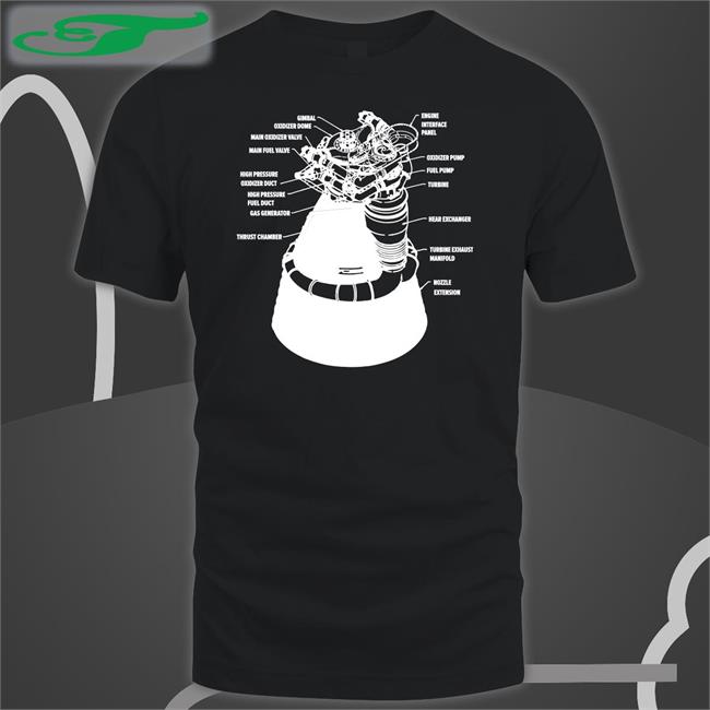 F-1 Engine Schematics T Shirts