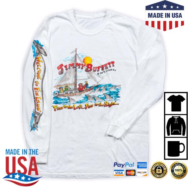 Official Jimmy Buffett Store 2011-12 Welcome To Fin Land Tour Long Sleeve Tee