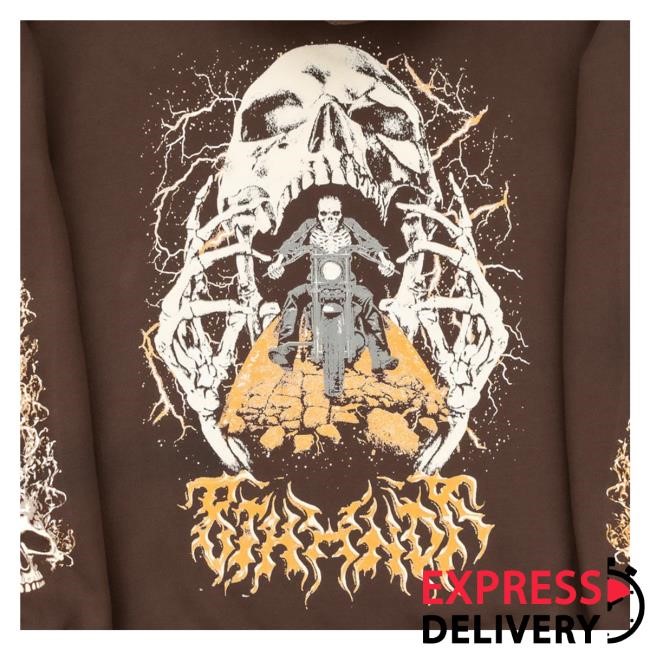 Official 8Thwndr Merch Store Shop Skullfire Sweaters Brown