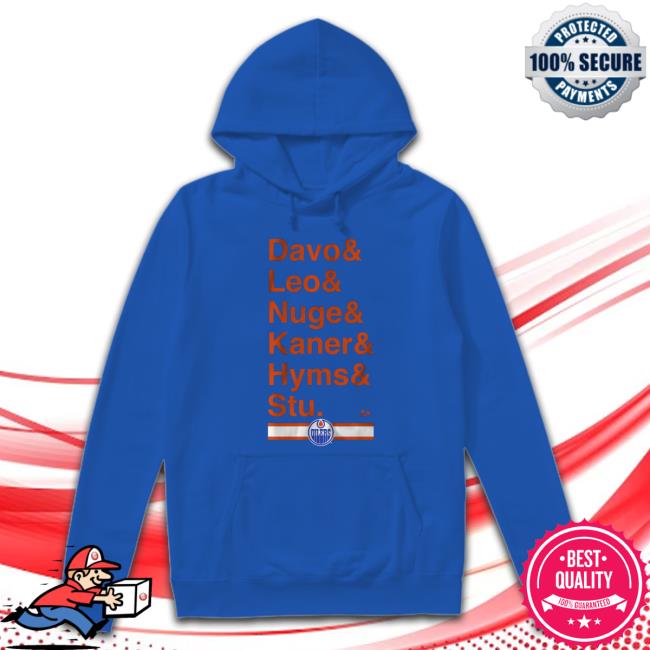 Edmonton Oilers Team Nickname T Shirt Official Edmonton Oilers Team Nickname Davo & Leo & Nuge & Kane R& Hyms & Stu Shirt