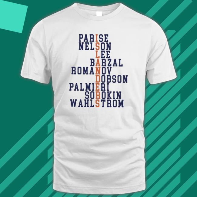 Official Islanders Parise Nelson Lee Barzal Romanov Dobson Palmieri Sorokin Wahlstrom Hooded Sweatshirt