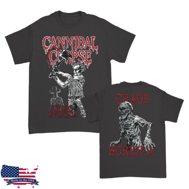 Official Cannibal Corpse Merch Store Chaos Horrific Bootleg Tee Dark Grey CannibalCorpse