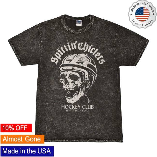 Official Spittin' Chiclets Spittin Chiclets Hockey Club Skull Hoodie Sweatshirt Barstool Sports Shop