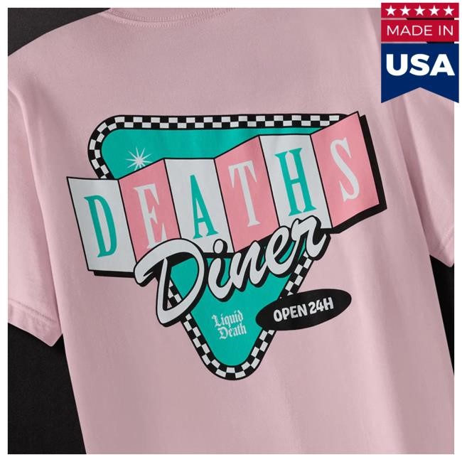Liquid Death Merch Death's Diner Long Sleeve T Shirt