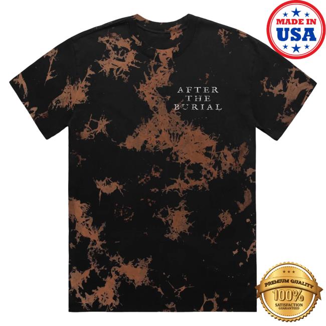 Official After The Burial Merch Vortexagram Gobi Bleach Wash Tie Dye Sweatshirts