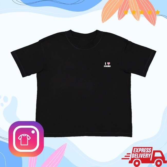 Rosesarerosie Merch Store Rosé I Heart Rosie Hooded Sweatshirt