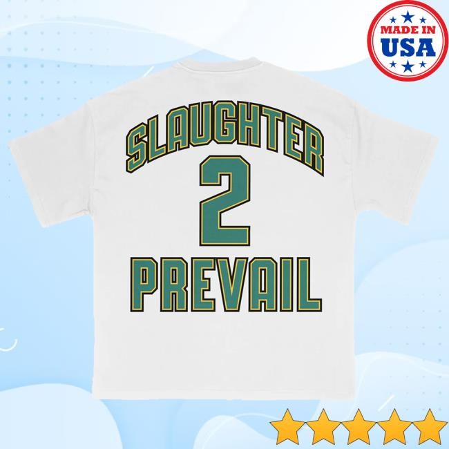 Official First Blood Merchandise Merch Slaughter To Prevail - Hockey White Funny Shirt