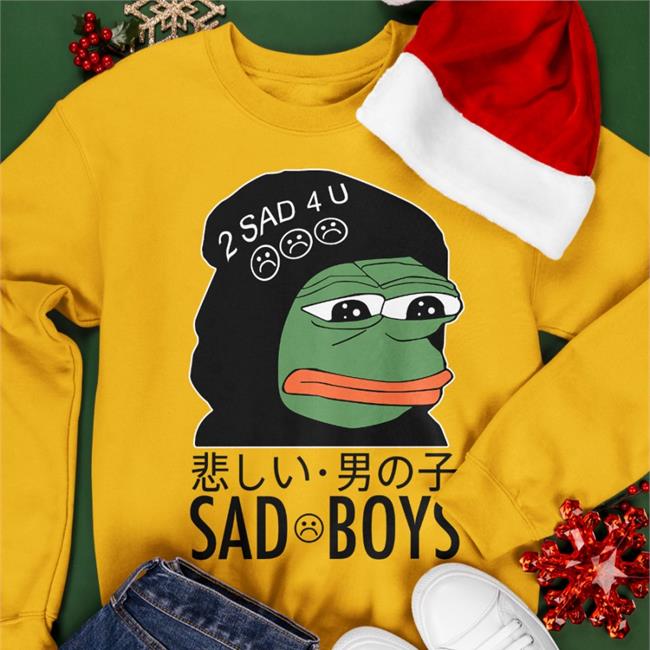Pepe The Frog Sad Boys 2 Sad 4 U Hoodie Internet Club Merch