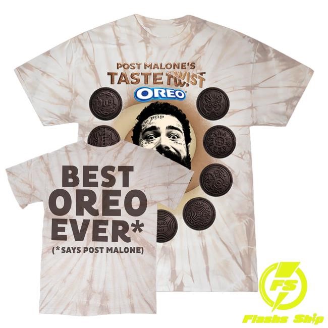 Post Malone X Oreotaste Twist Tee Shirt Post Malone Merch Shop Store Official Post Malone X Oreotaste Twist Long Sleeve T Shirt