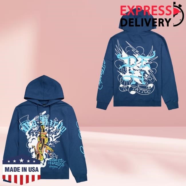 Ed Hardy Dagger Snake Hoodie Sweatshirt