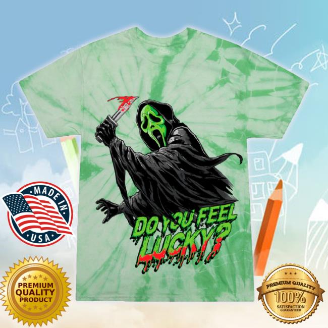 Official Ghost Face: Do You Feel Lucky - Green Tie Dye (Leftovers) Tee