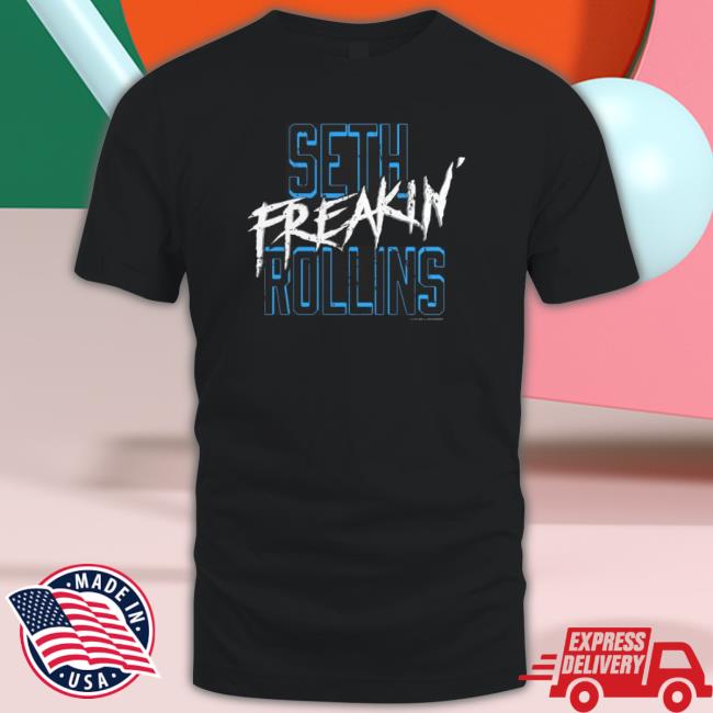 Seth Freakin Rollins Blue Text Long Sleeve Shirt Seth Freakin Rollins Blue Text T shirt