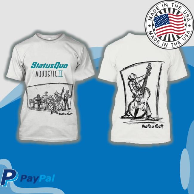 Status Quo Aquostic Ii That’S A Fact Album Cover 3D Tee Shirt