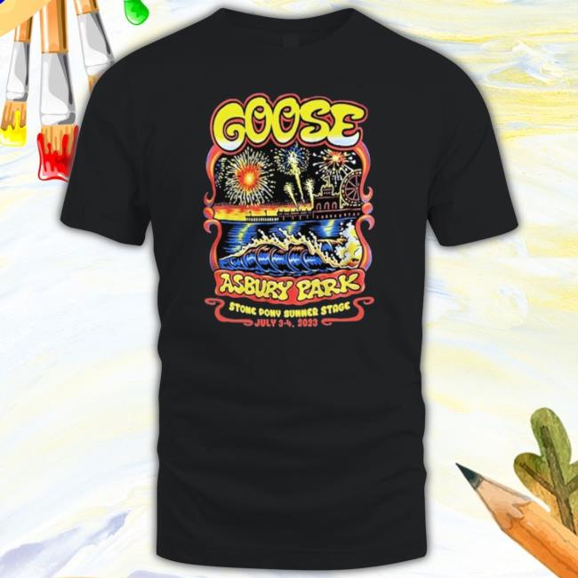 Official Goose Asbury Park Stone Pony Summer Stage July 3-4 2023 Shirt