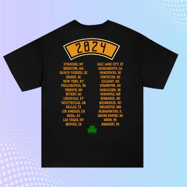 Dropkick Murphys Merch Tiger Fall 2024 Tour T-Shirt (Black) Hoodie