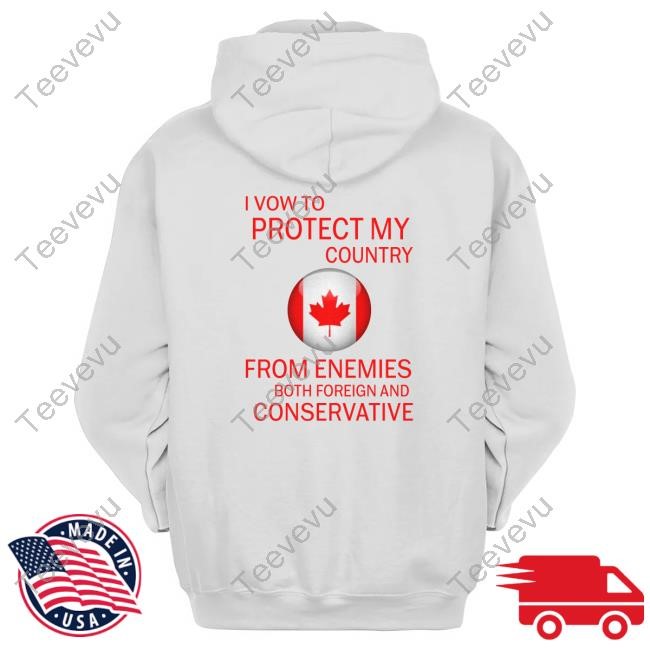 Ryan Reynolds Wearing I Vow To Protect My Country From Enemies Both Foreign And Conservative Sweatshirt