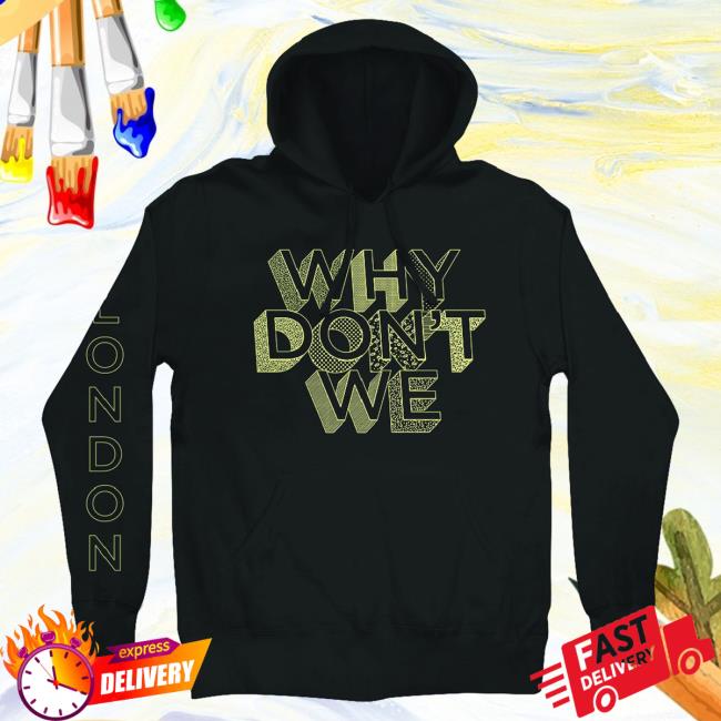 Official Merch Bar Why Don't We Store Shop Black European Exclusive London Pullover Hoodie MechBar