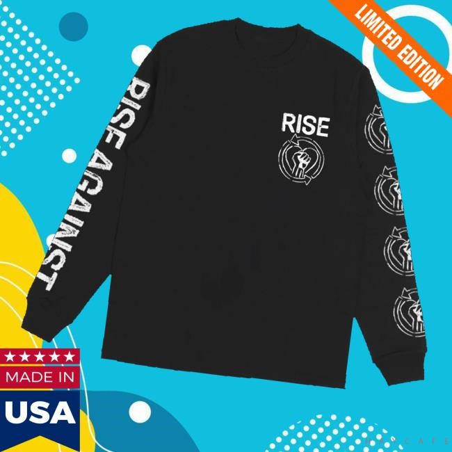 Rise Against Chalk Logo Zip Hoodie Rise Against Merch Chalk Logo