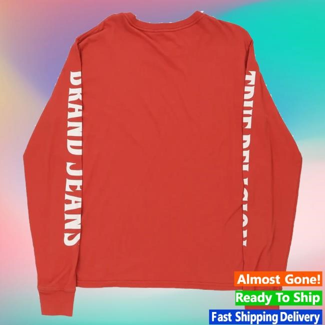 Thrifted Merch True Religion Spellout Long Sleeve Hoodie
