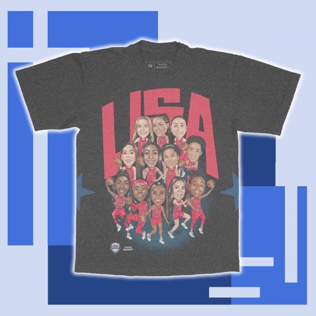 Official Playa Society 2024 Usa Basketball Roster New Shirt Playa Society Shop Merch Store