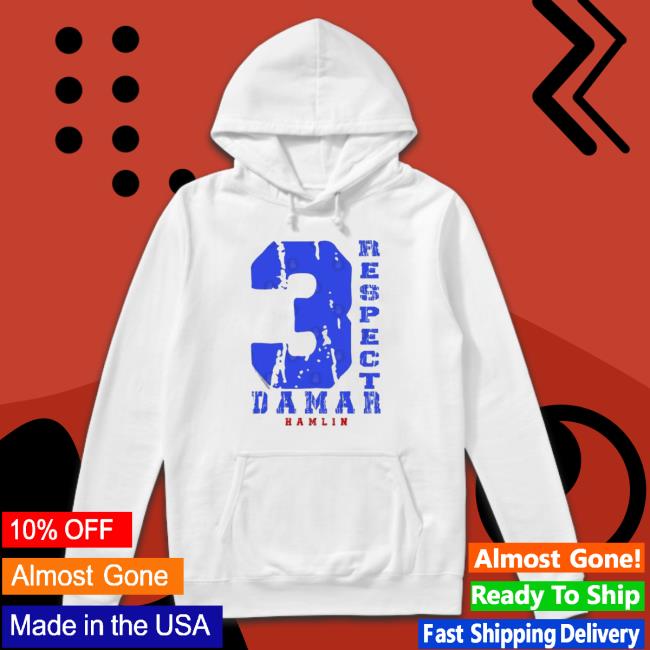 Respect 3 Damar Hamlin Shirts Respect 3 Damar Hamlin Crewneck Sweatshirt