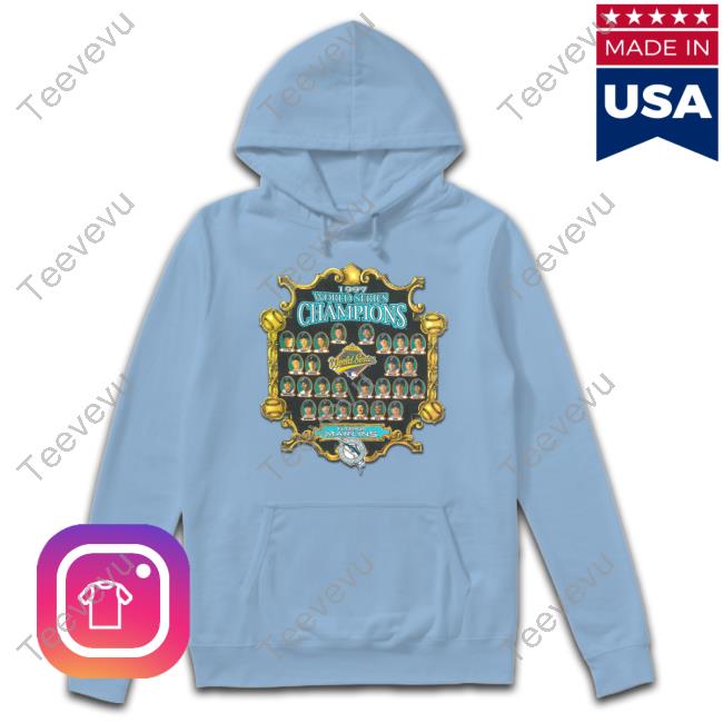 Florida Marlins World Series Champs Players Faces 1997 Hoodie