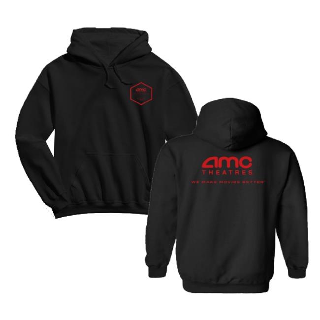 Official Amc Theatres "We Make Movies Better" Black Tee Amc Theatres Movie Merchandise Shop