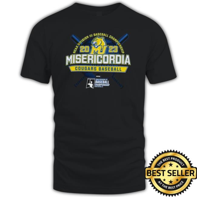 Misericordia University 2023 Ncaa Division Iii Baseball Championship Misericordia Cougars Baseball shirt