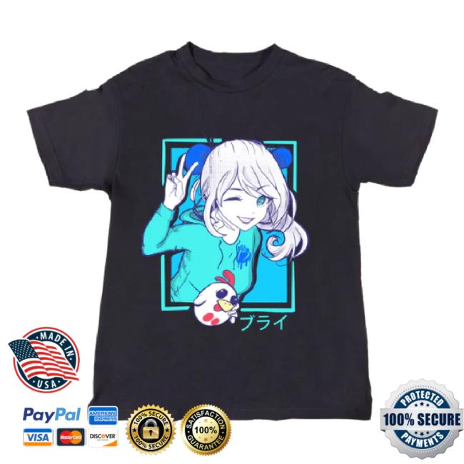 Original B-You Blue Anime Tee Shirt Bri Merch