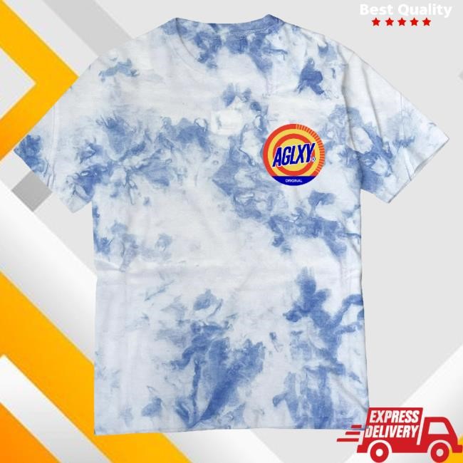 Official Aglxy Merch Ageless Galaxy Aglxy Dirt's Out White (Blue Tie Dye) Sweatshirt