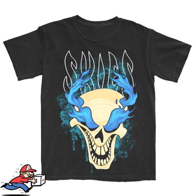Official Shop Lil Skies Merch Lil Skies Flaming Skull Shirts