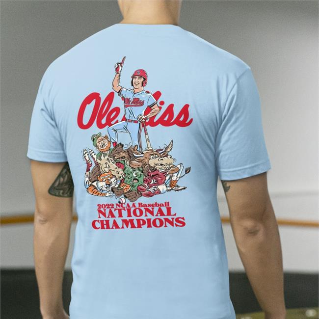 Ole Miss 2022 Ncaa Baseball National Champions Tee Shirt