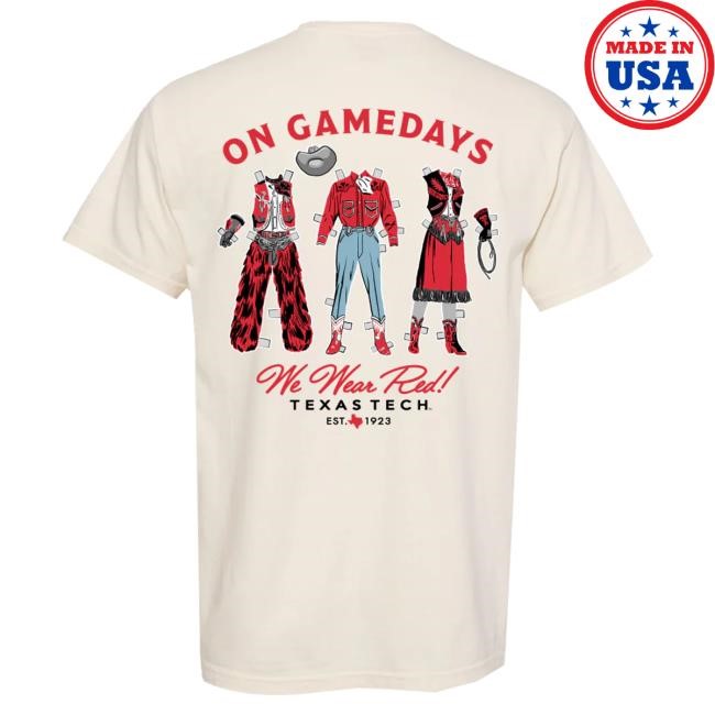 Official Redraideroutfitter Merch Texas Tech Paper Dolls Short Sleeve Hoodie Redraideroutfitter Merch Texas Tech Paper Dolls Short Sleeve Tee